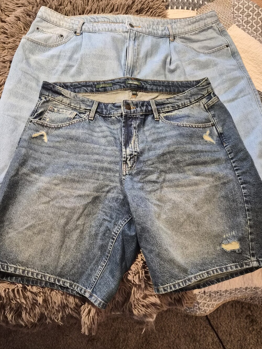 wild fable Two-Tone Light & Medium Blue Women's Denim Shorts